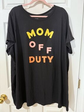 torrid Black Graphic Tee with Mom Phrase 5X